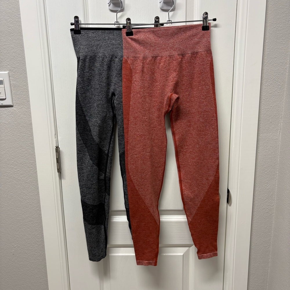 Pink Victoria’s Secret Seamless Leggings Black/Red Size XS